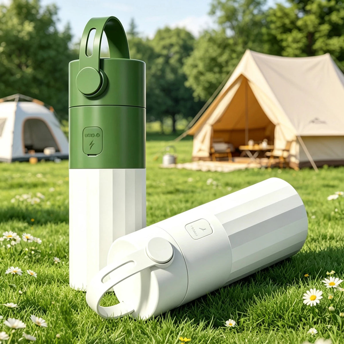 USB Rechargeable Air Pump Camping Light 4 Nozzles Electric Tiny Pool Zpaxo