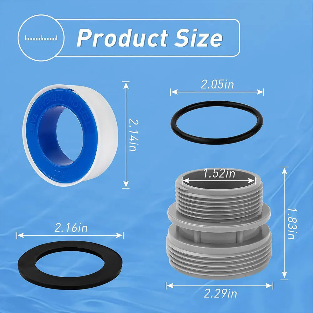 Pool Hose Adapter Clamp Washer Pump Connector Filter Hoses Conversion Zpaxo