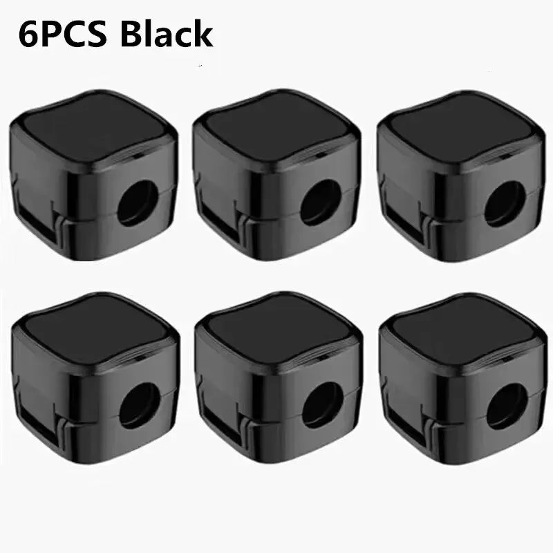 6PCS Magnetic Cable Clips Cable Organiser Adjustable Cord Holder Under Desk Organizing Cable Management Wire Cable Organizer Zpaxo 6PCS Black