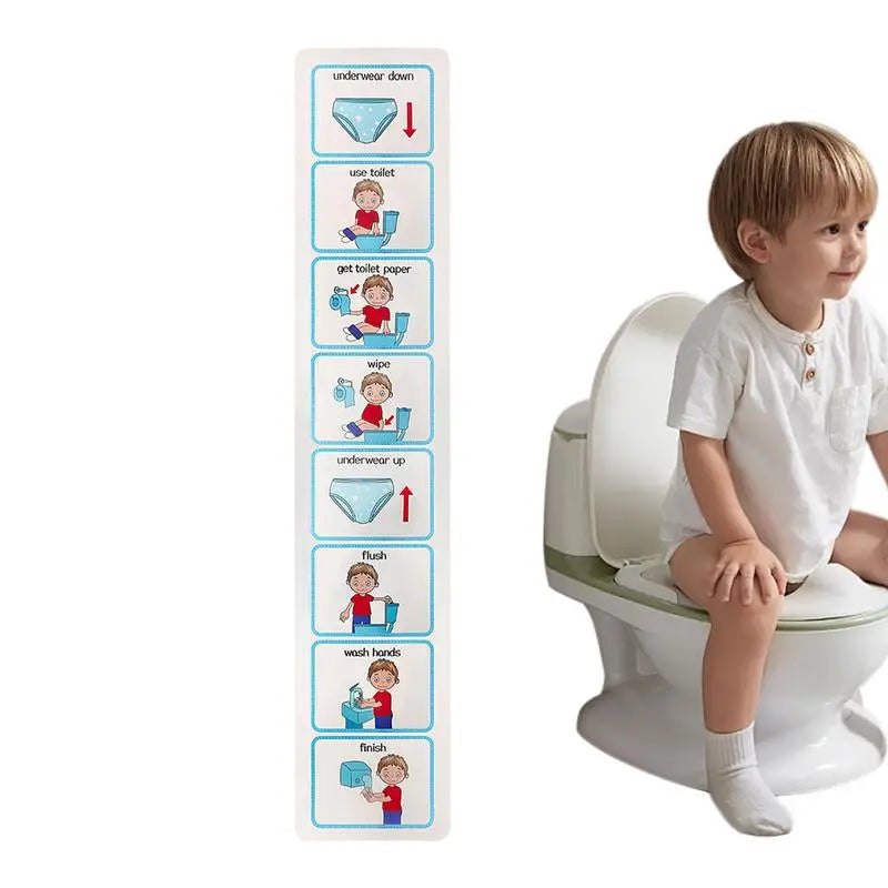 Toilet Training Chart Life Skills Visual Planner Teach Child Use Kids Zpaxo