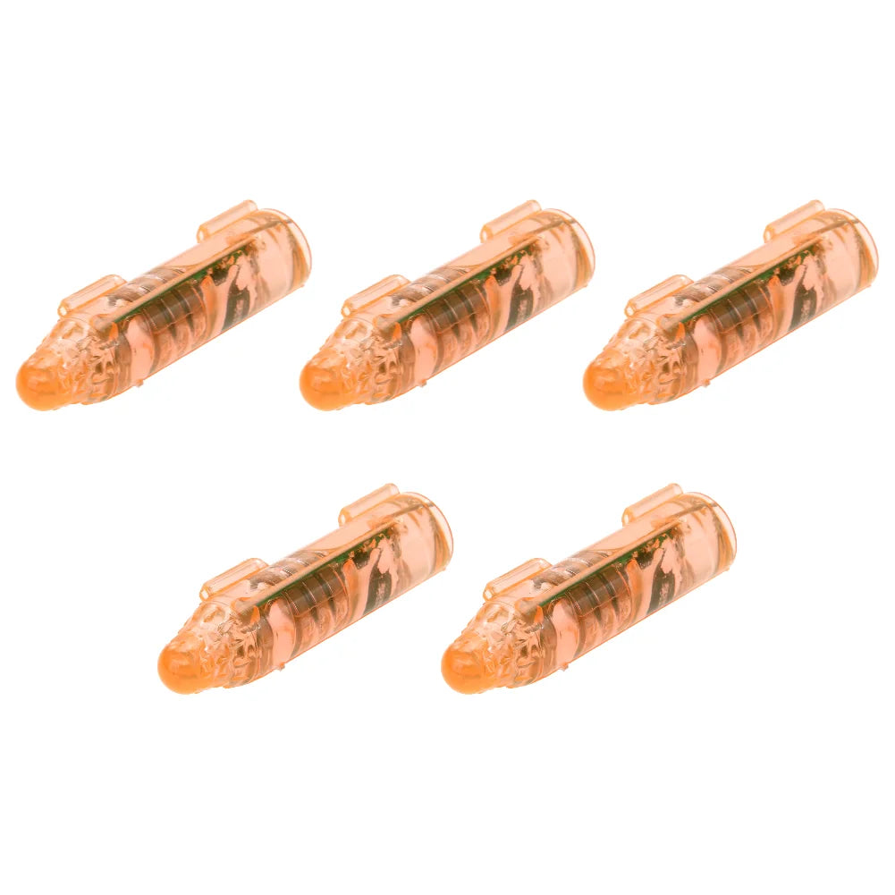 1- Underwater Mini Fish Attraction Indicator Lure LED Flashing Light Zpaxo Orange 5PCS