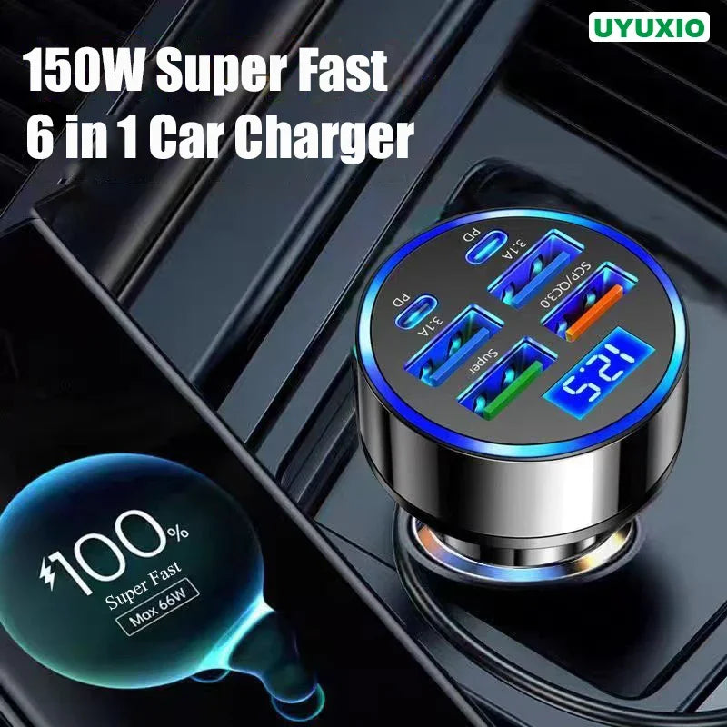 UYUXIO USB C Car Phone Charger Adapter 1 Dual PD Fast Charge Voltage Zpaxo