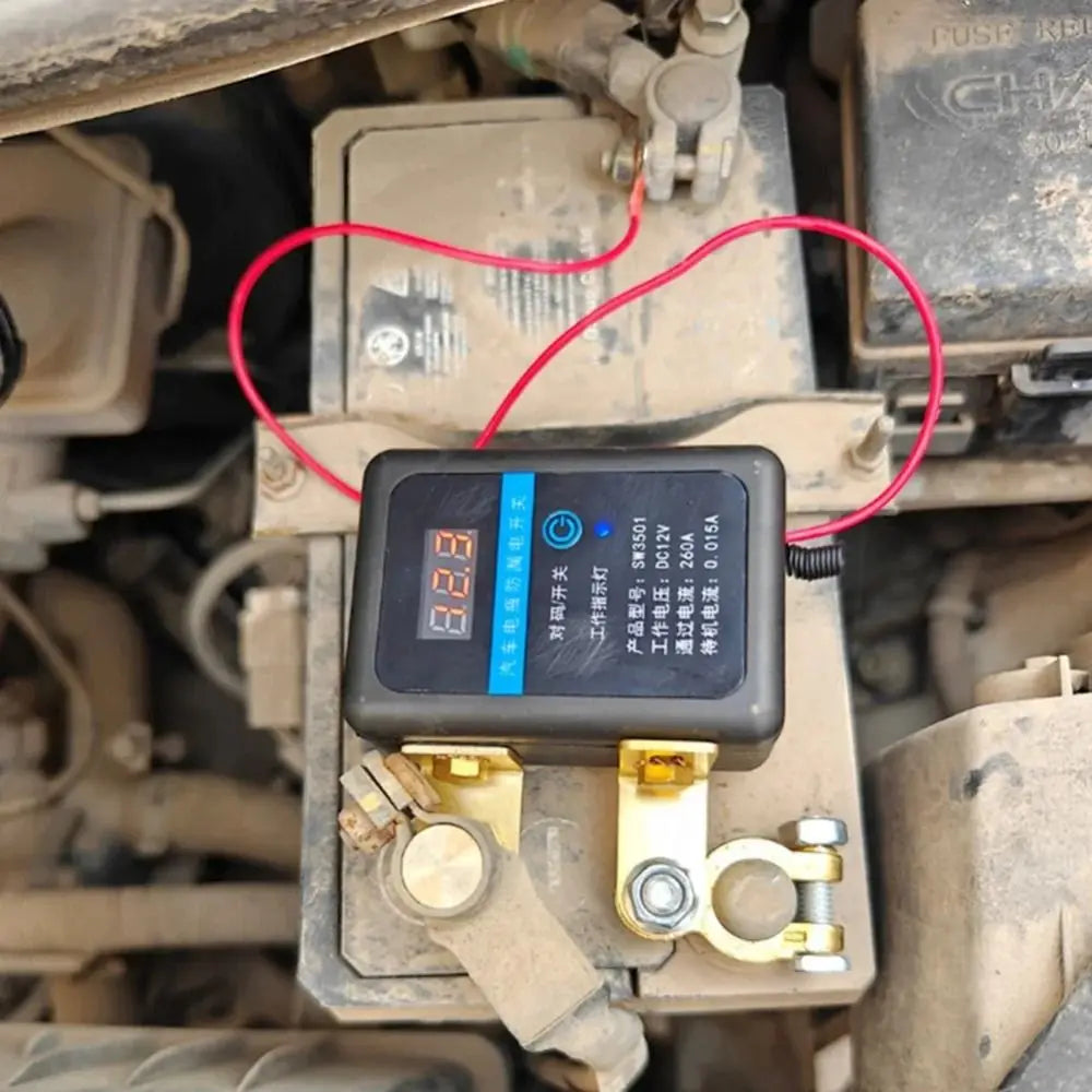 DC 12V Car Battery Disconnect Switch Anti-leakage 260A Automatic Zpaxo