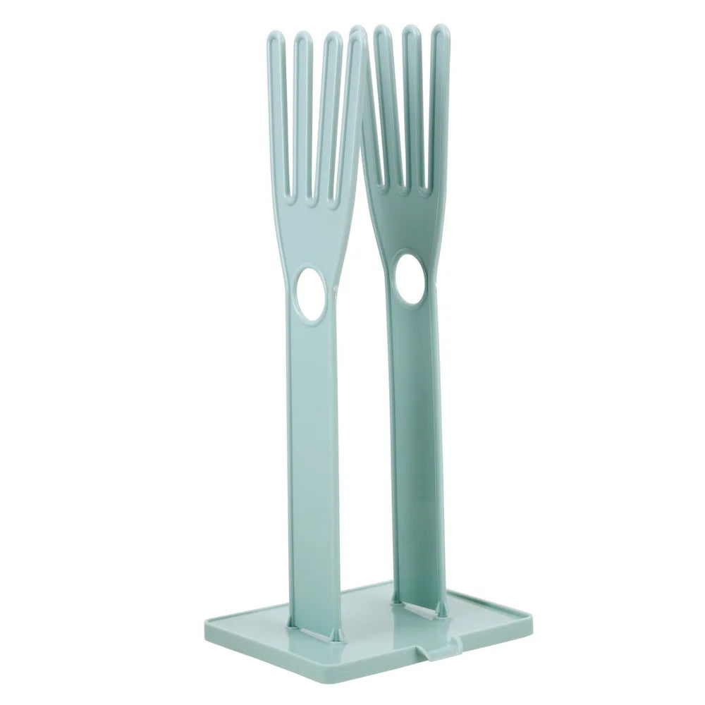Drying Drain Rack Gloves Stand Holder Kitchen Rubber Glove Towel Zpaxo Blue