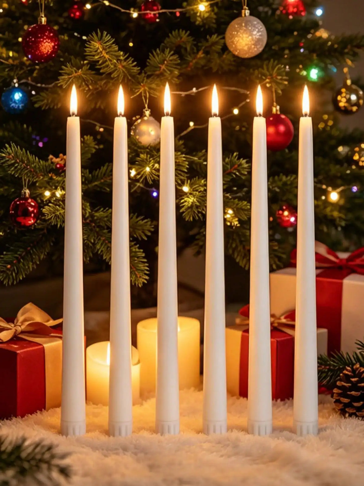 3-pack Flameless LED Candle Realistic Flame Holder Battery Powered Zpaxo