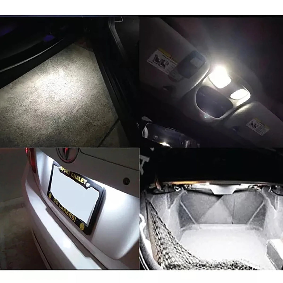 T10 White LED Bulbs 12V 8 SMD Bright Car Interior Dome Door Courtesy Zpaxo