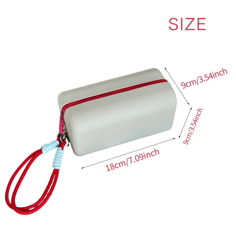 Large Silicone Makeup Bag Multifunctional Toiletry Pouch Hand Strap Zpaxo