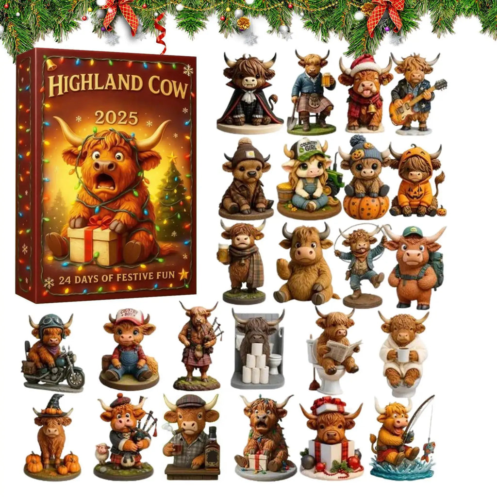 Christmas Countdown Calendar 2D Acrylic Hangable Ornaments Holiday Zpaxo