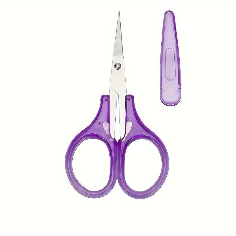 Compact Precision Craft Scissors Sharp Stainless Steel Blades Zpaxo PURPLE