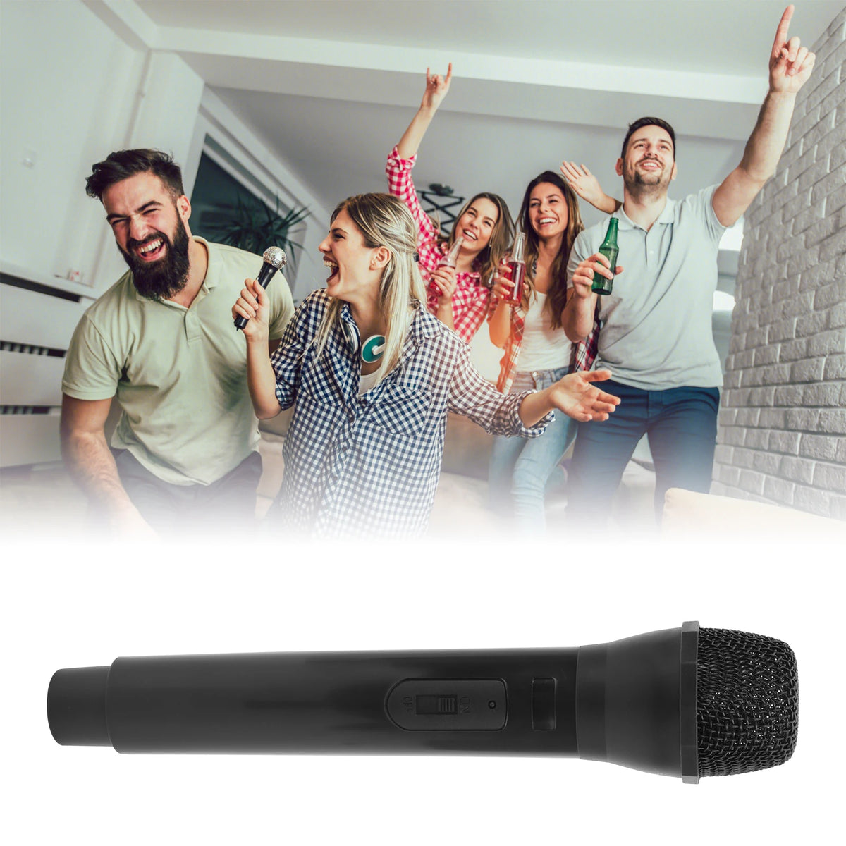 Plastic Prop Mic Microphone Realistic Karaoke Dance Shows Practice Zpaxo