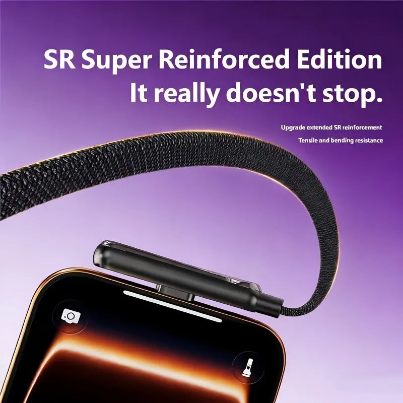 MFI Certified Side-folding Stand Type-c Lightning Cable Suitable Zpaxo