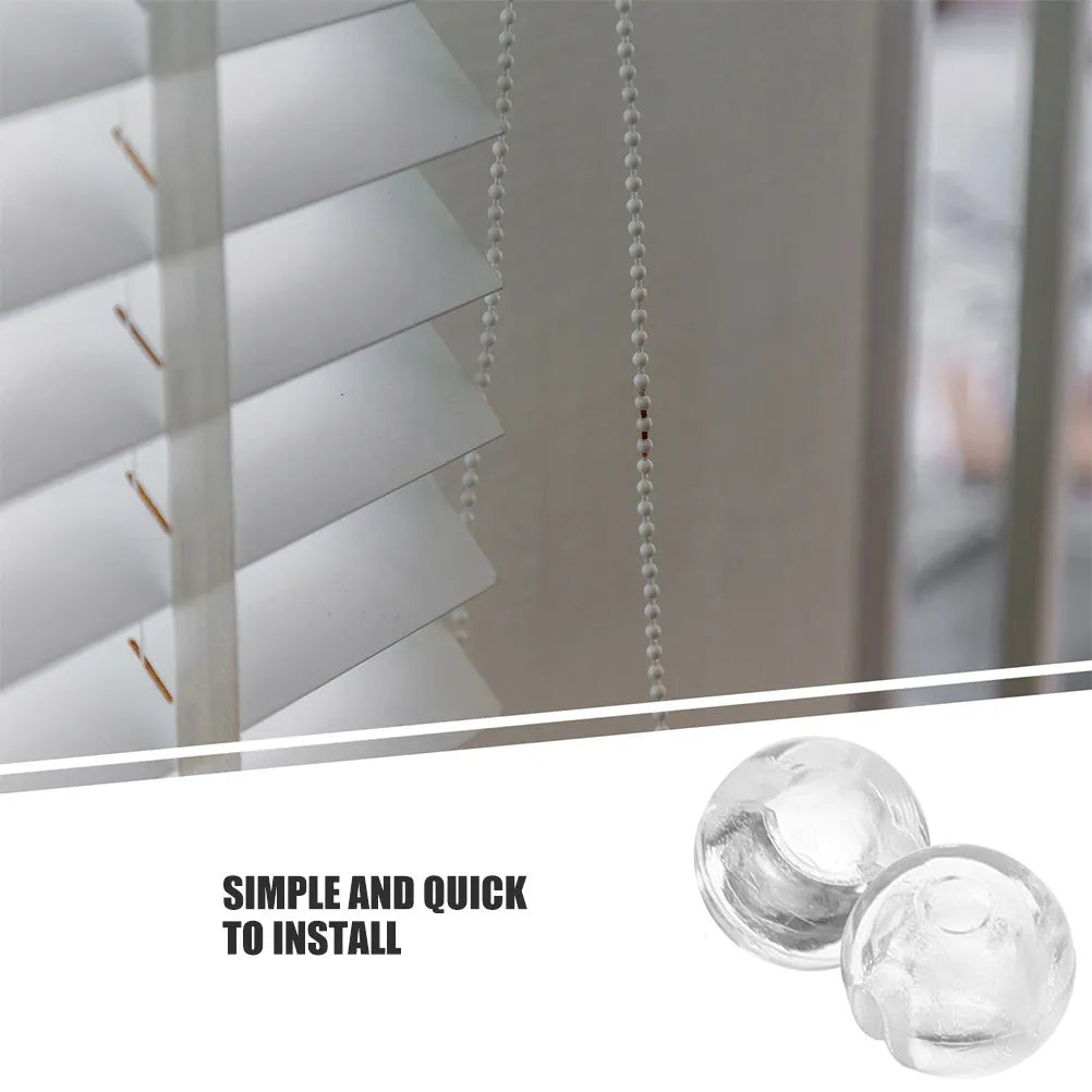 Transparent Beads Chain Stop Clear Vertical Blind Accessories Roller Zpaxo