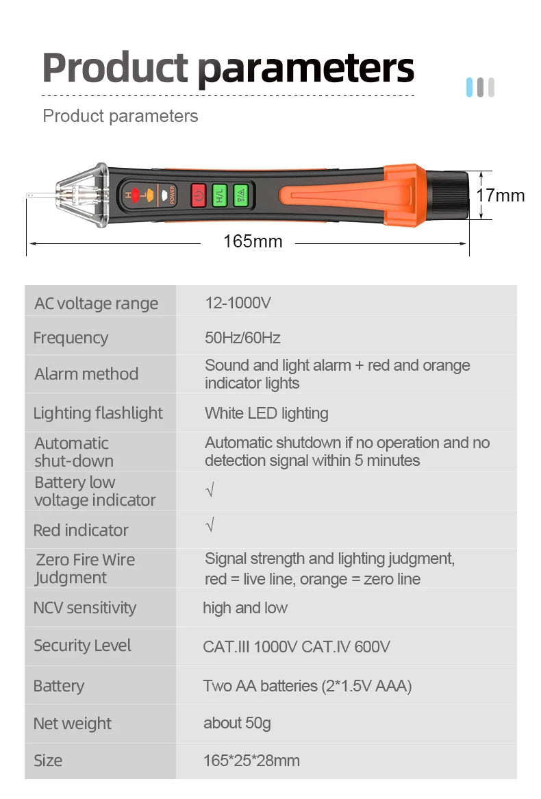 Smart Voltage Detector Household Non-contact Tester Pen Meter Zpaxo