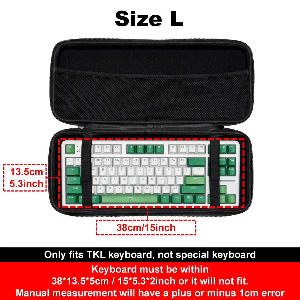 Portable Mechanical Keyboard Case Dustproof Storage Box Zpaxo Size L
