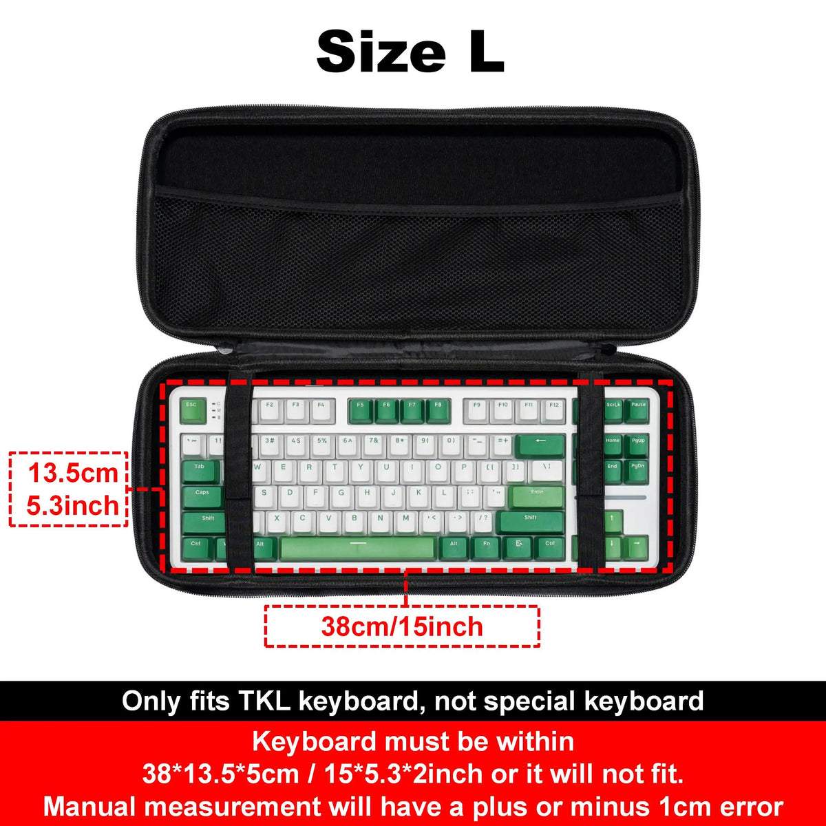Portable Mechanical Keyboard Case Dustproof Storage Box Zpaxo Size L
