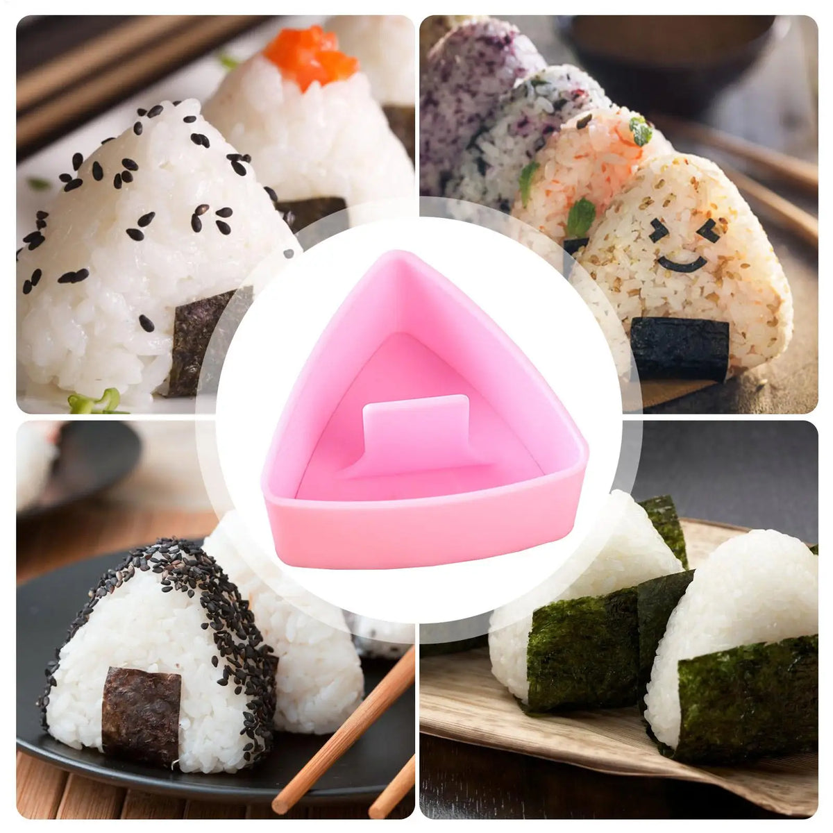 Rice Ball Mold Triangle Maker Onigiri Shaper Non-sticky Smooth Home Zpaxo
