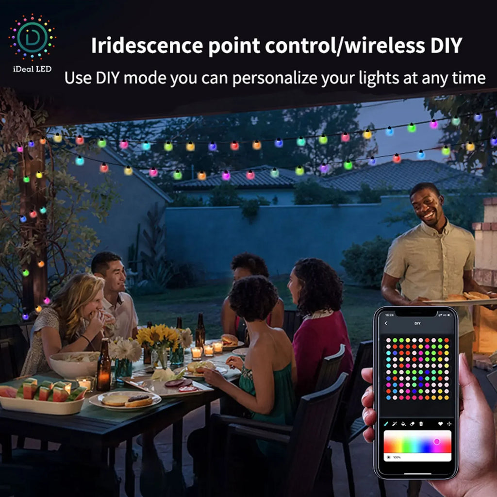 Waterproof DIY Fairy String Lights Bluetooth APP Remote Control LED Zpaxo