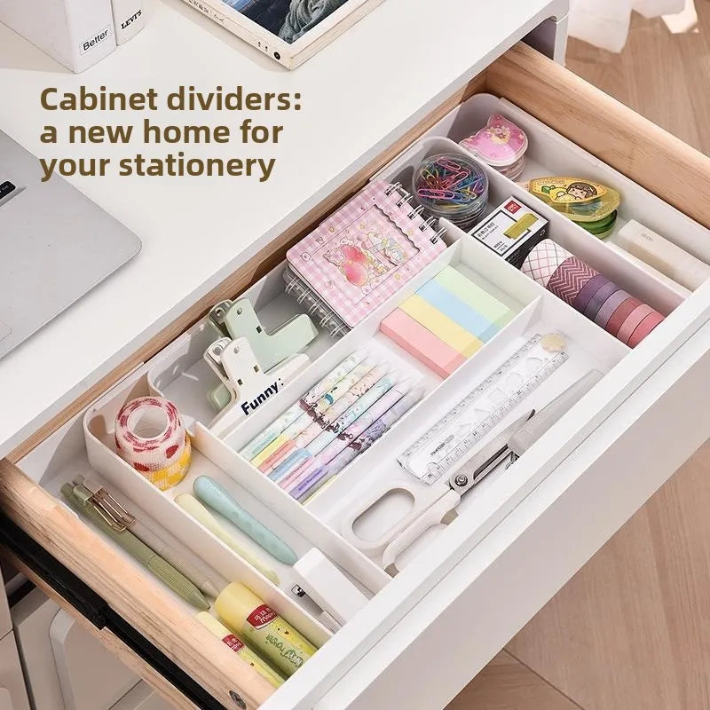 Expandable Organizational for Drawer Makeup Organizer Kitchen Compartment Organizers Easy-Clean Small Items Classification Zpaxo
