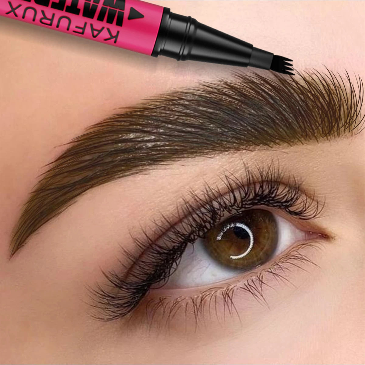3-color Waterproof Eyebrow Pen Microblading Pencil 4 Split Head Zpaxo
