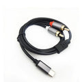 652F PVC Type C to 2RCA Auditory Cable for Outdoor Use and Frequent Handling Zpaxo 1.5m CN