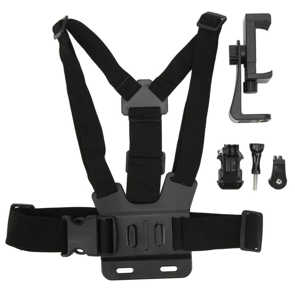 Mobile Phone Chest Strap Detachable Stand Convenient Quick Release Zpaxo black color