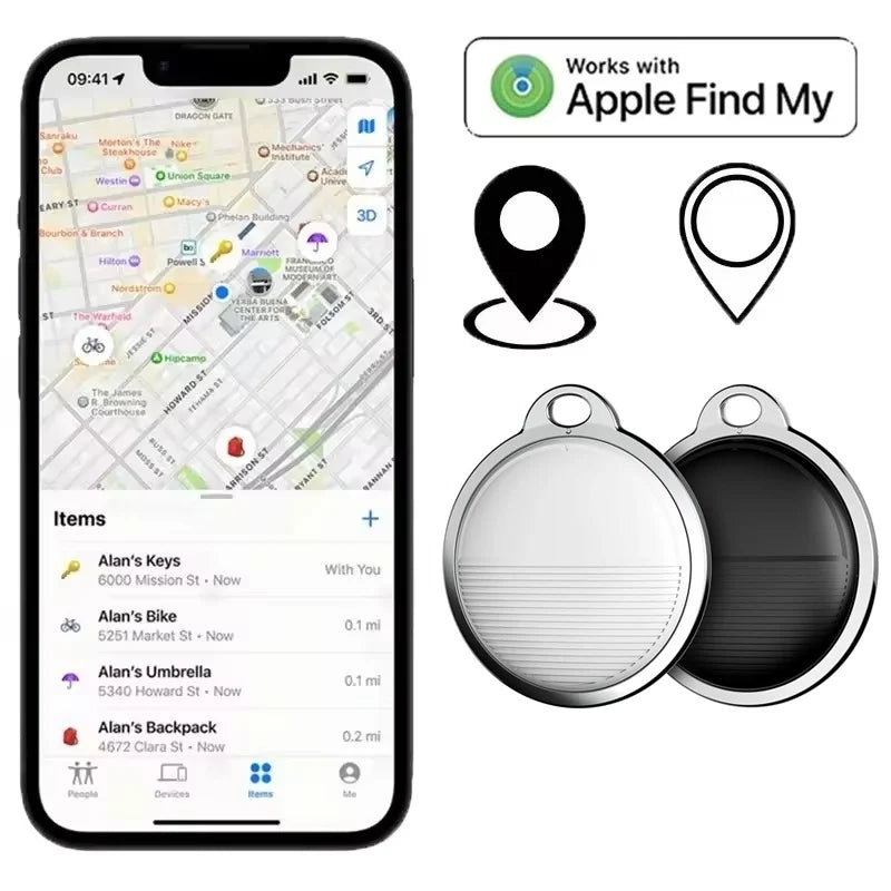 Mini Smart GPS Tracker Anti-lost Alarm Key Bag Pets Finder App Record Zpaxo
