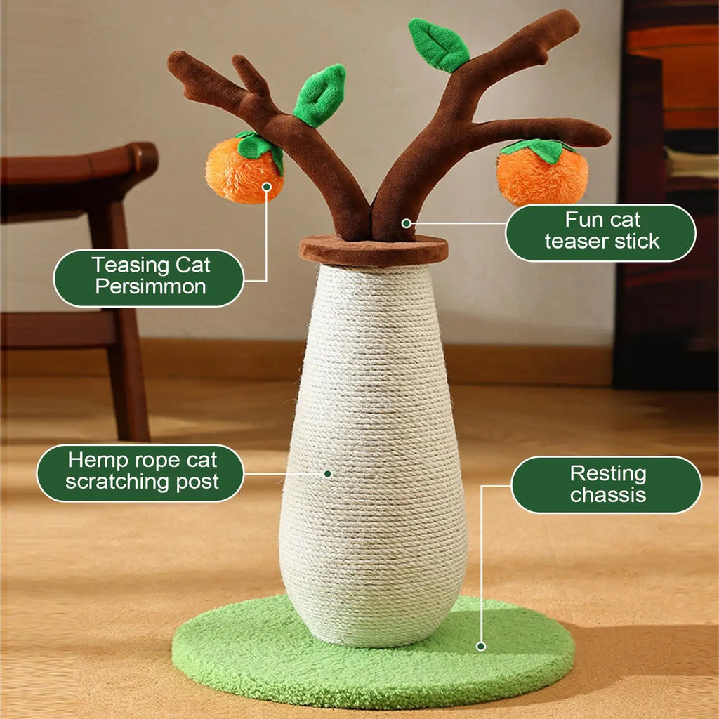 Cat Scratcher Anti-slip Plush Base Interactive Board Scratch Post Zpaxo