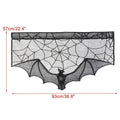 Halloween Decoration Black Spider Web Tablecloth Lace Table Runner Zpaxo Window shade