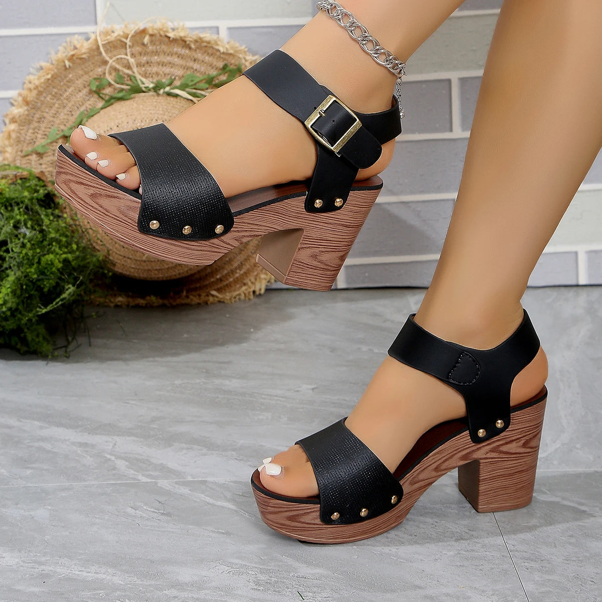 Women Sandals 2024 Summer Platform Heels Shoes Designer Gladiator Zpaxo