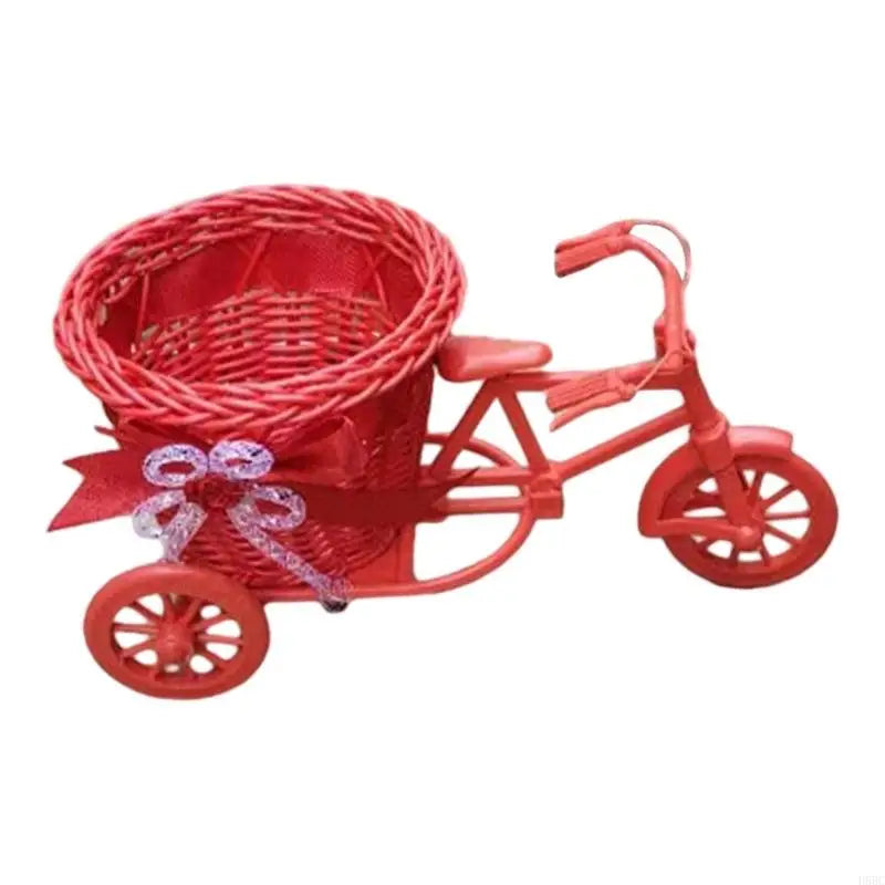 Bicycles Woven Basket Versatiles Rattans Bike Mounted Planter Indoor Zpaxo