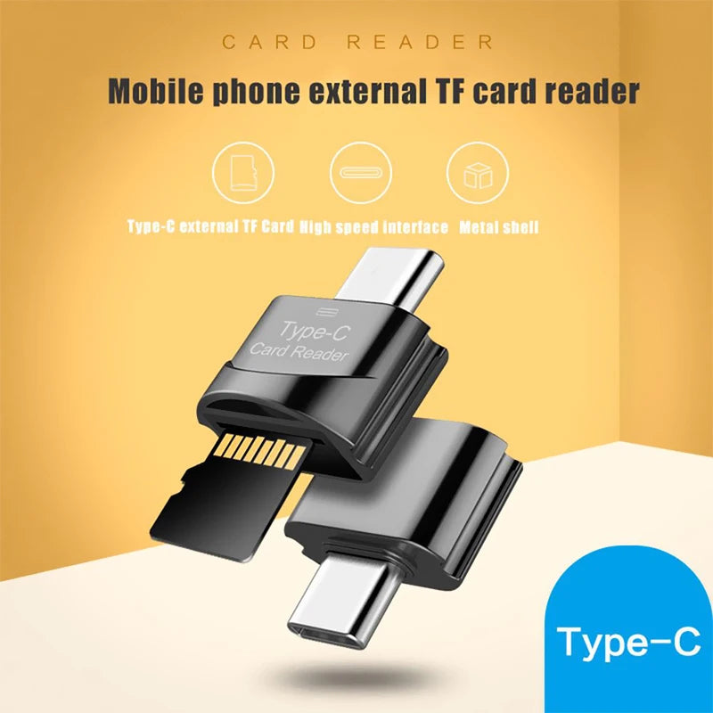 Phone TF Adapter High Speed Data Transmission Compact Laptops Phone Accessory For Xiaomi Type C Device Travel Data Transfer Gear Zpaxo