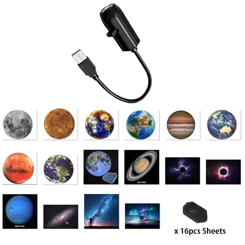 USB Ceiling Moon Earth Projection Atmosphere Light Romantic Bedroom Decoration Galaxy Projector Starry Sky Lamp Night Light Zpaxo