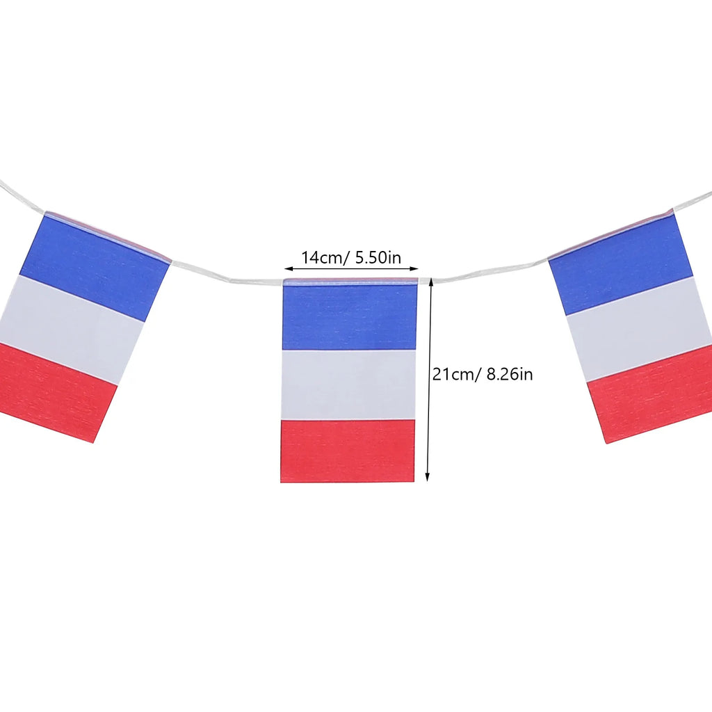 French Flag Banner String Decor Creative Rope Design Easy Hang Zpaxo