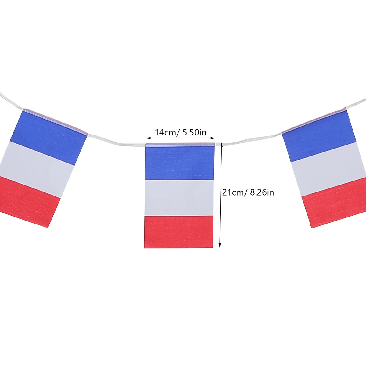 French Flag Banner String Decor Creative Rope Design Easy Hang Zpaxo