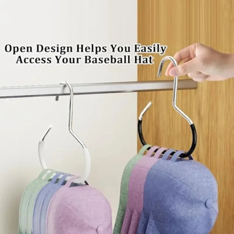 Tie Hanger Multifunction Hooks Circle Ring Hat Hanger Non-marking Non-slip Hat Storage Hook Scarf Towel Tie Hanging Rack Zpaxo
