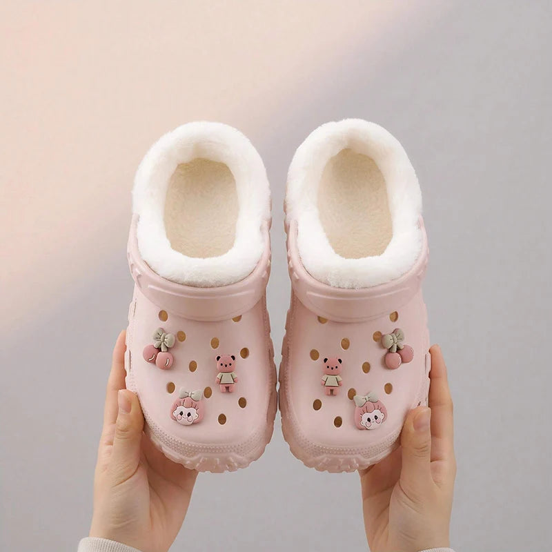 Winter Casual Clogs Slippers Women Waterproof Garden Shoes Outdoor Zpaxo
