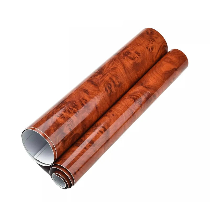 Glossy Car Sticker Waterproof Internal Adhesive DIY Film Wood Grain Zpaxo