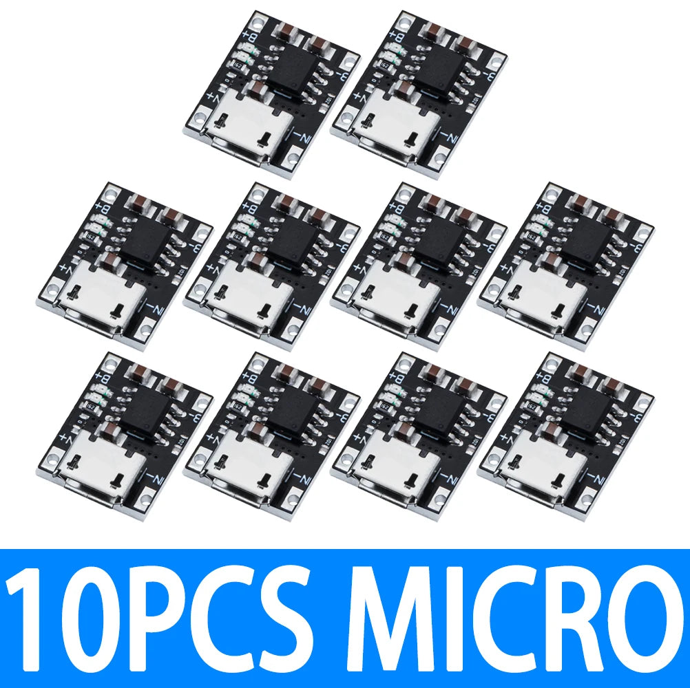 Mini Lithium Battery Charging Module 1A 1 2a Board TP4056 18650 Zpaxo 10PCS MICRO 1A