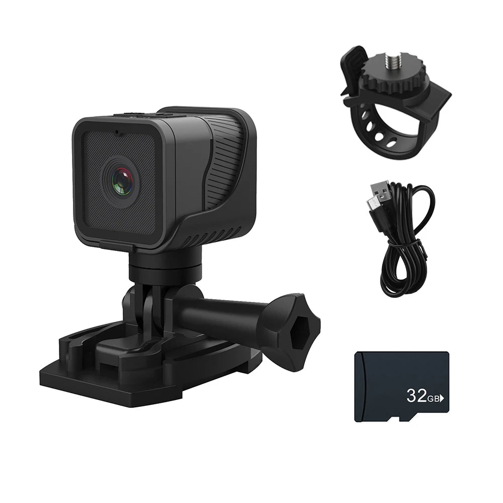 Z03 Mini Camera 1080P HD with Hotspot WiFi Waterproof Camera Outdoor Bike Driving Recorder Portable Mini Sports DV Zpaxo Camera 32G card