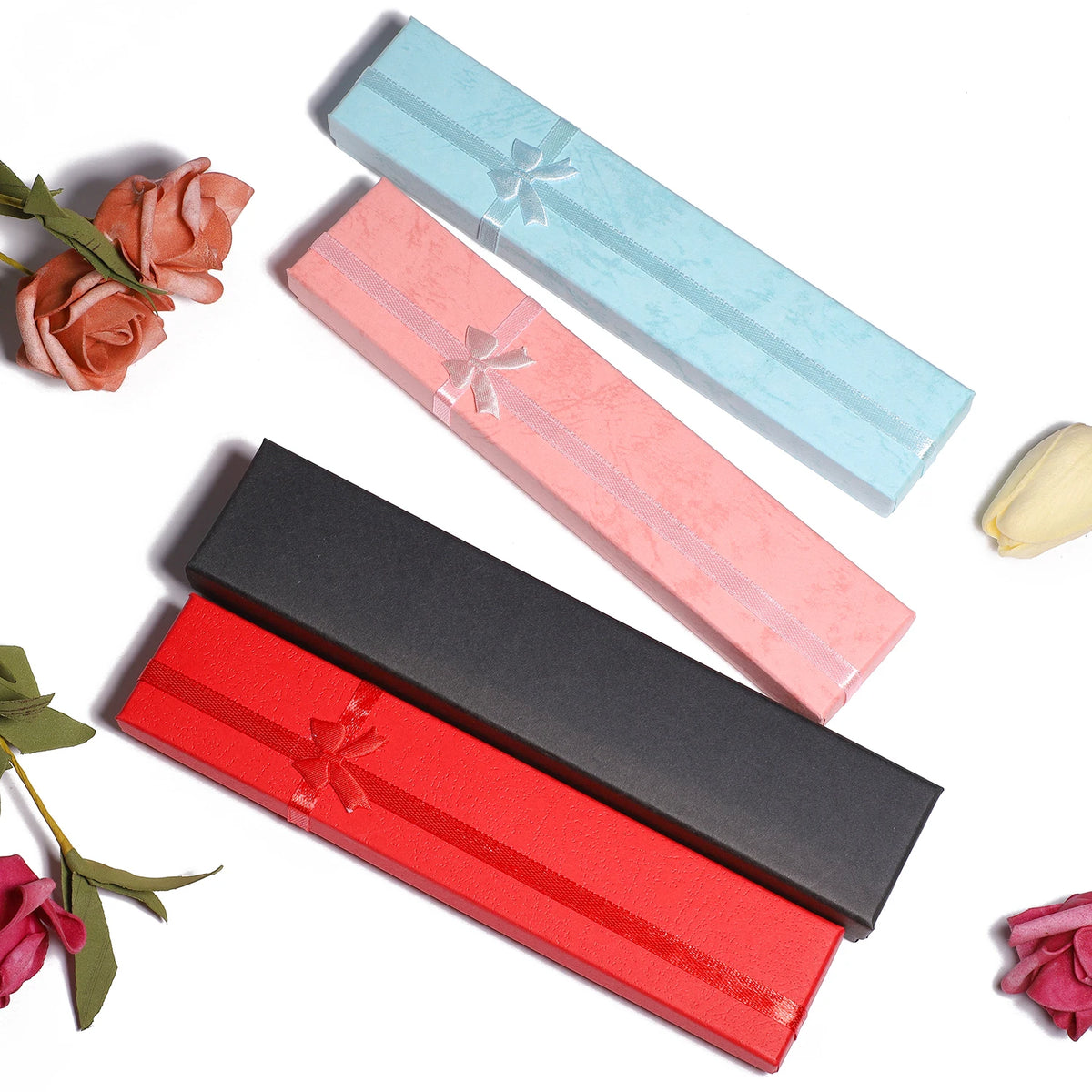 12pcs Rectangle Jewelry Gift Boxes with Sponge – Necklace Bracelet