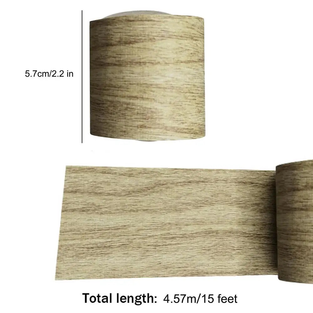 4.5M Realistic Wood Grain Repair Duct Tape Furniture Renovation Adhesive Skirting Waist Line Floor Stickers Home Decor Zpaxo 04 China Mainland