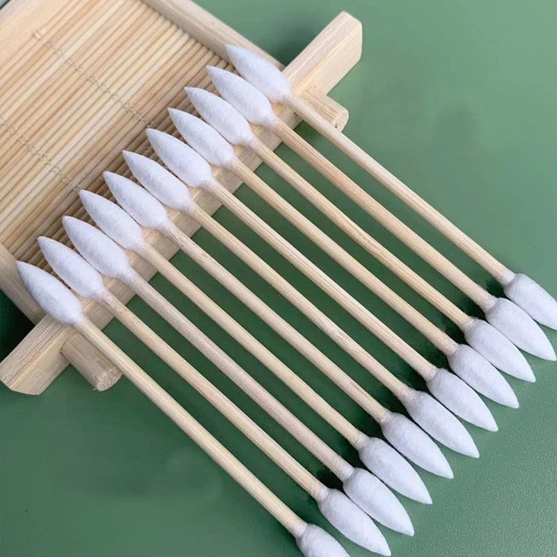 Pointed Tip Cotton Swabs Precision Pet Bamboo Sticks Double Outdoor Zpaxo