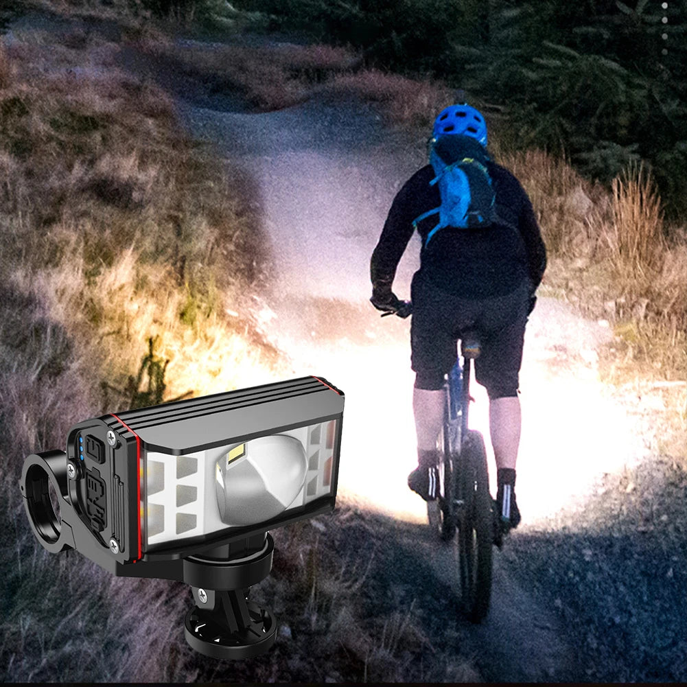 LED Bicycle Front Light USB Rechargeable Headlight 5200mAh 2600mAh Zpaxo