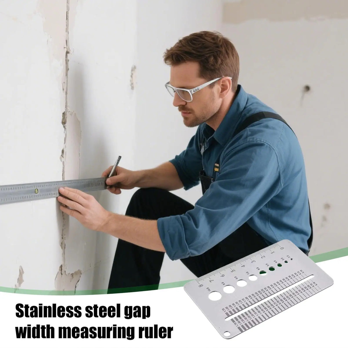 Stainless Steel Crack Width Gauge Card Precision Gap Measuring Tool Zpaxo