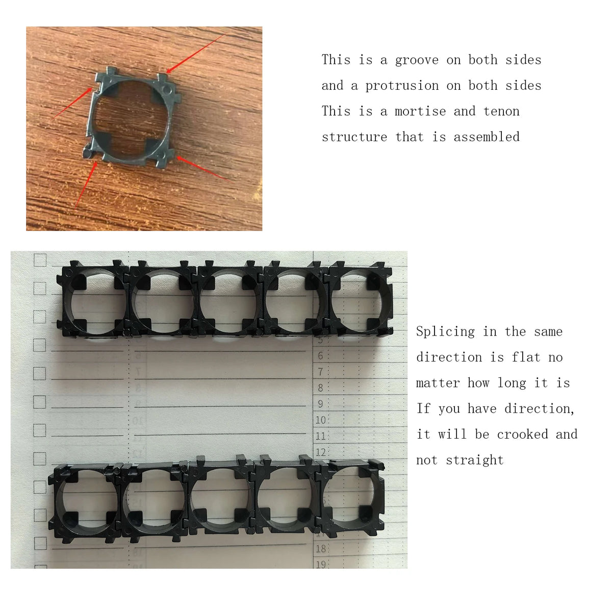 18650 Lithium Battery Holder Plastic Bracket Cylindrical Cell Stand Zpaxo