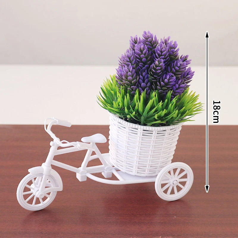 Plastic White Tricycle Flower Basket – Party & Home Decor