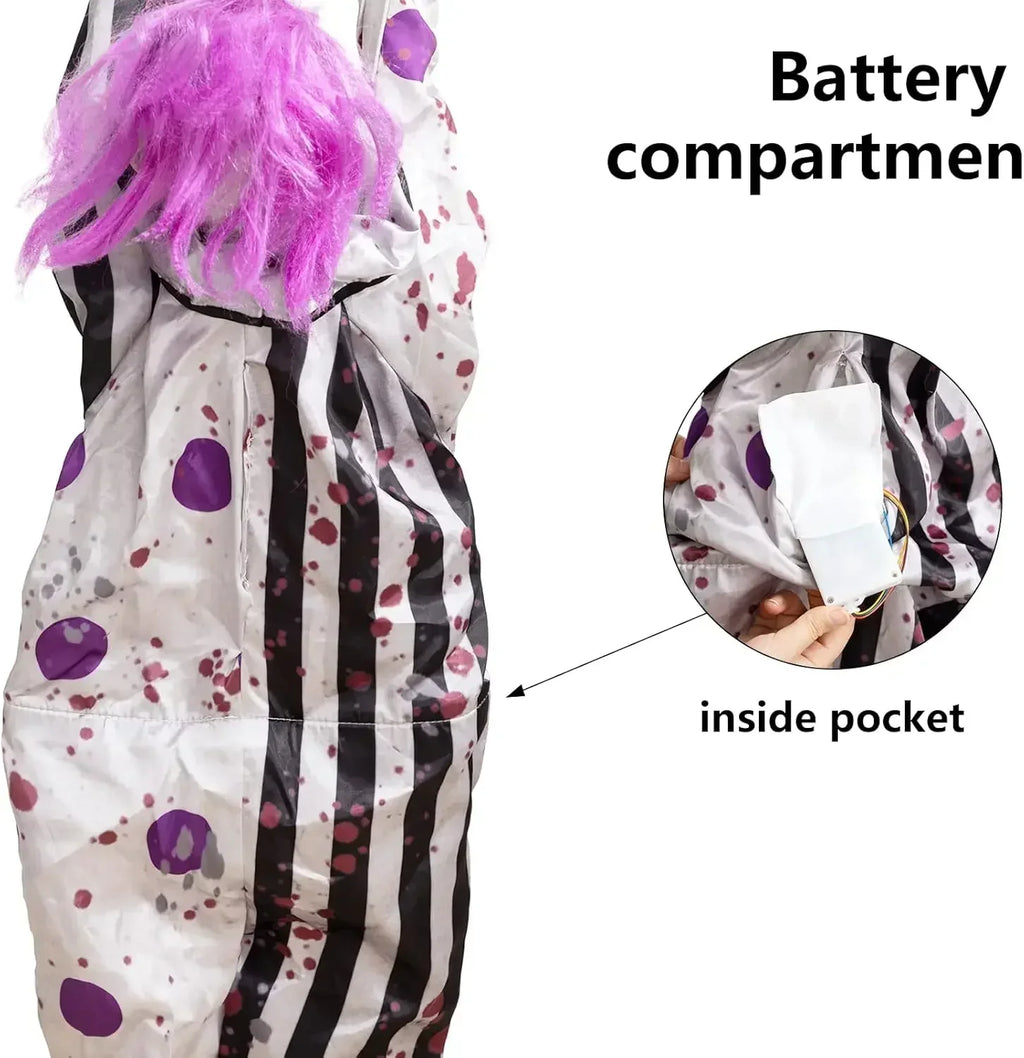 Halloween Voice-activated Light-emitting Sound Hanging Ghost Horror Zpaxo
