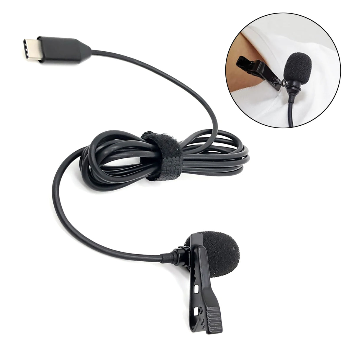 C Clip-on Lavalier Microphone Omni-directional Mic 60dB 1 5m Length Zpaxo United Kingdom