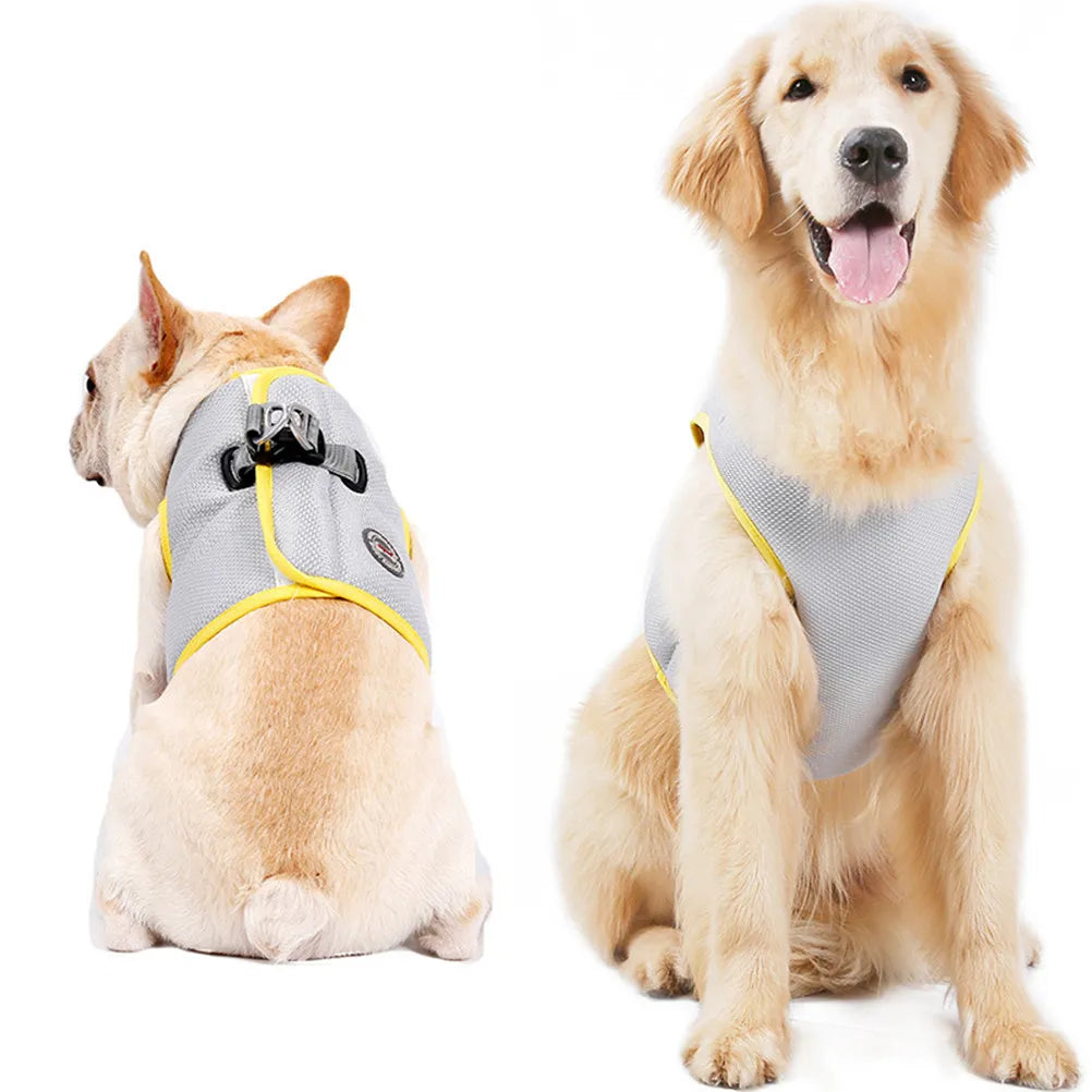 Dog Cooling Vest Summer Breathable Chest Back S Quick Release Buckle Zpaxo