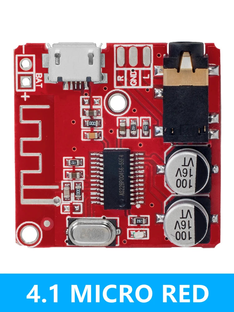 XY-WRBT Bluetooth 5 0 4 1 MP3 Decoder Audio Receiver Case Zpaxo 4.1 micro red